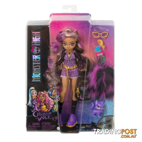 Monster High - Clawdeen Wolf Doll With Pet And Accessories - Mahhk52 - 194735069866