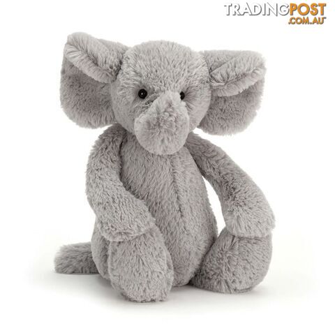 Jellycat Bashful Elephant Medium Grey 31x12x15cm   Bas3eg - 670983109436