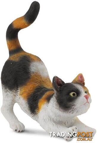 CollectA - 3 Colour Moggy House Cat Stretching Figurine - Rpco88491 - 4892900884912
