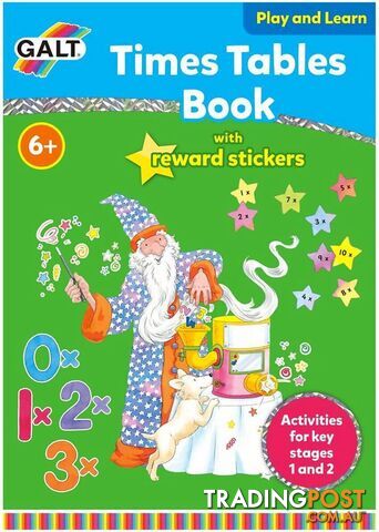 Galt - Times Tables Book With Gold Rewards Stickers - Mdgn3141 - 5011979324139