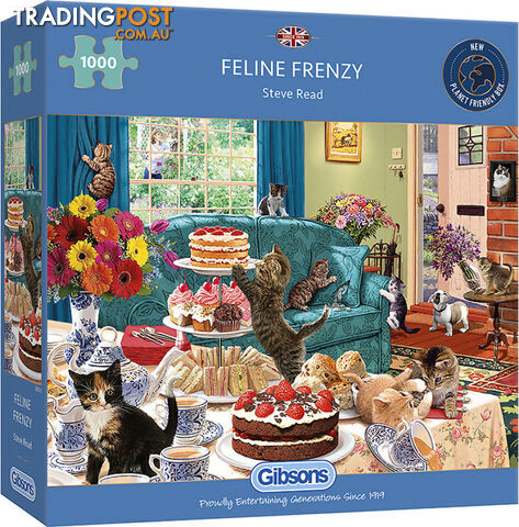 Gibsons - Feline Frenzy - Jigsaw Puzzle 1000pc - Jdgib062199 - 5012269062199
