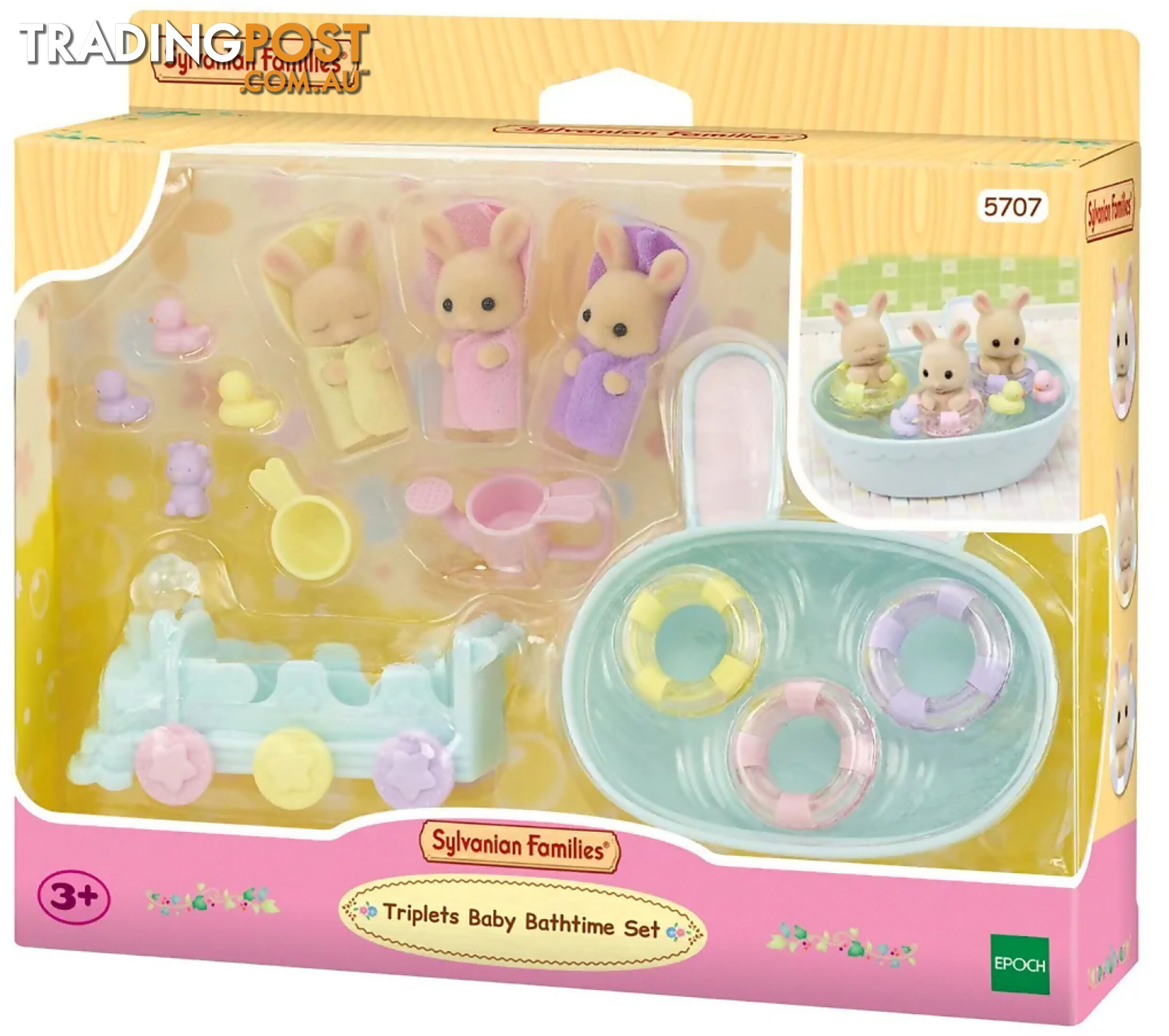 Sylvanian Families - Triplets Baby Bathtime Set - Mdsf5707 - 5054131057070