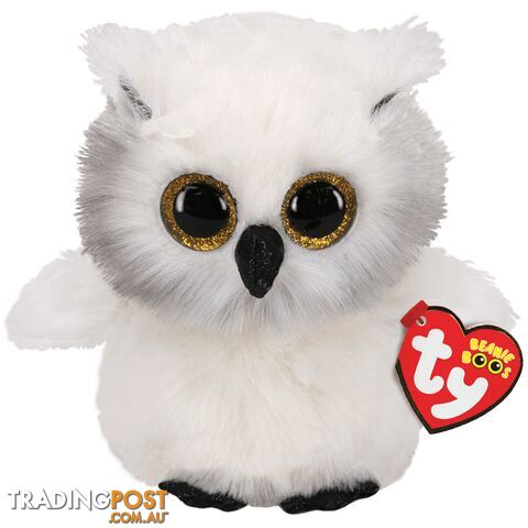 Ty Beanie Boos - Austin - White Owl 15cm Small 36305 - 008421363056