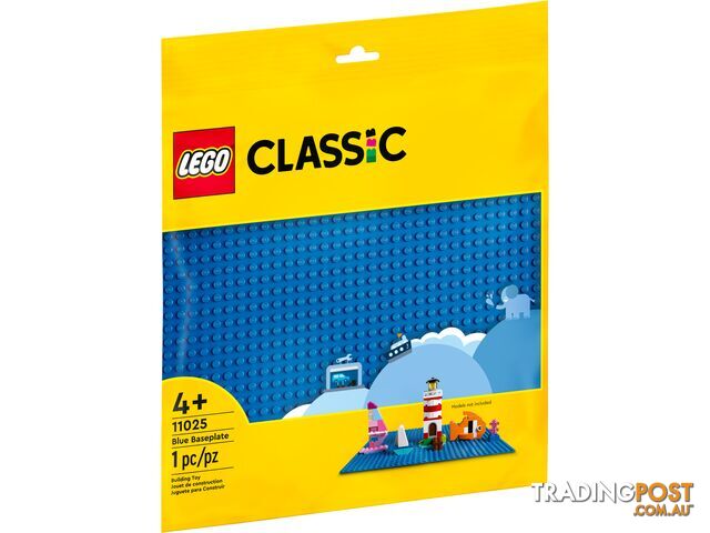 LEGO 11025 Blue Baseplate - Classic 4+ - 5702017185286