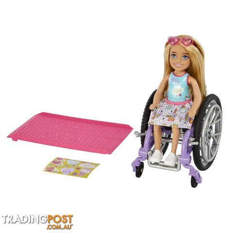 Barbie Chelsea Doll (blonde) & Wheelchair Toy For 3 Year Olds & Up - Mahgp29 - 194735054312