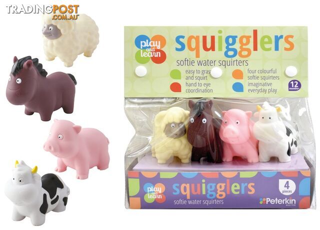 Play And Learn Farm Animals Watersquirters Art65646 - 5018621701263
