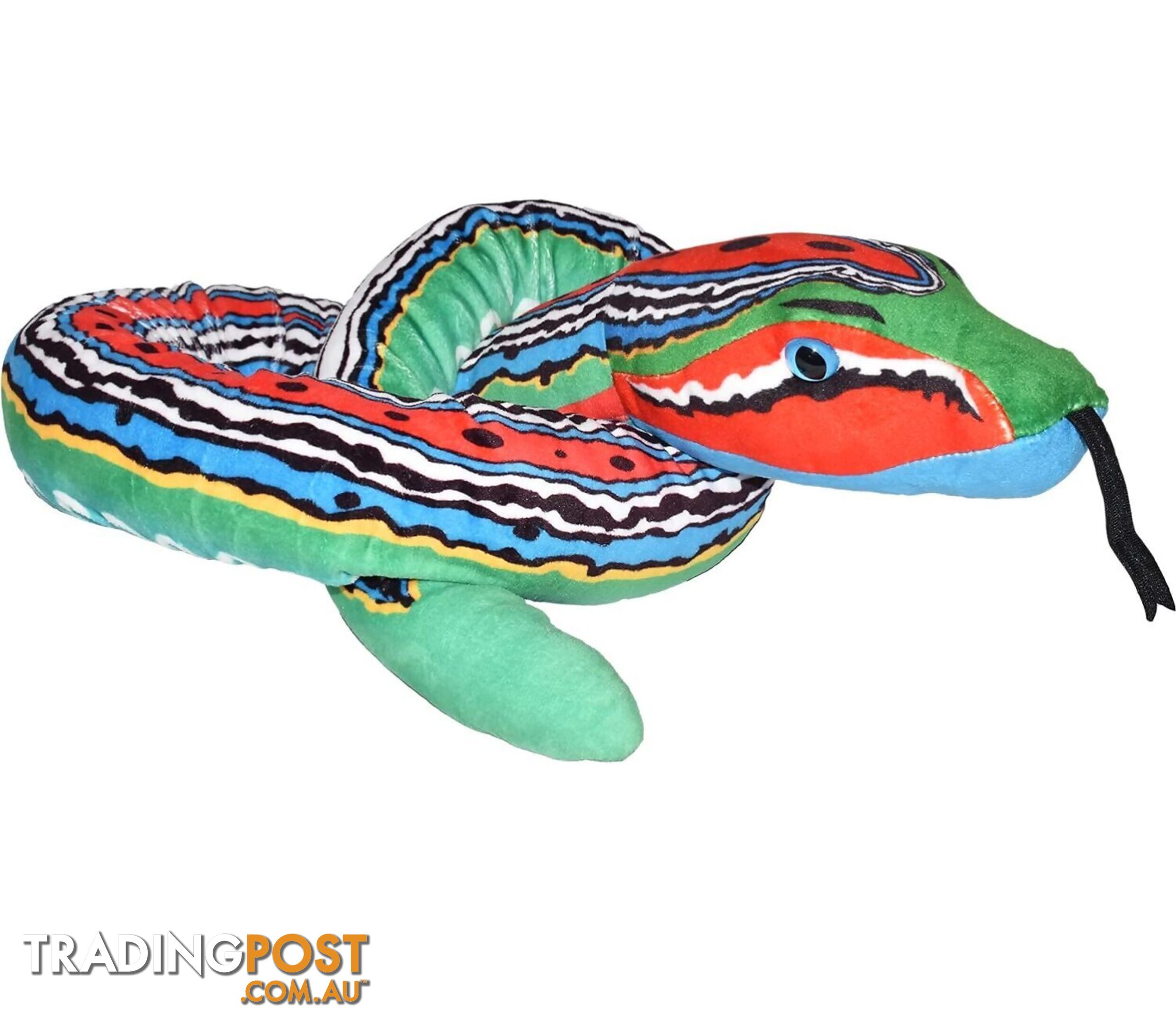 Wild Republic - Plush Snake Green Blue Red 37cm - Wr23526 - 092389235265