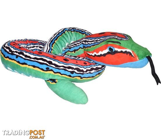 Wild Republic - Plush Snake Green Blue Red 37cm - Wr23526 - 092389235265