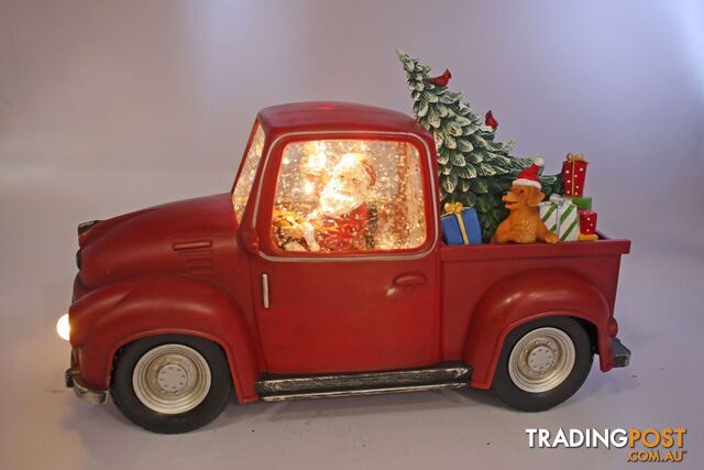 Cotton Candy - Xmas Led Lantern Santa Ute With Tree - Ccxacar02 - 9353468008479