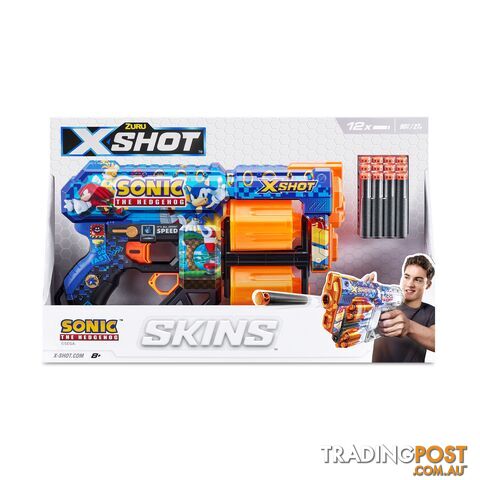 ZURU XSHOT SKINS - SONIC THE HEDGEHOG - Azazt36583 - 193052047526