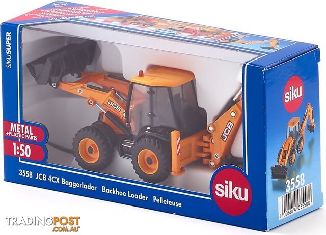 Siku - Jcb 4cx Backhoe Loader 1:50 - Mdsi3558 - 4006874035588