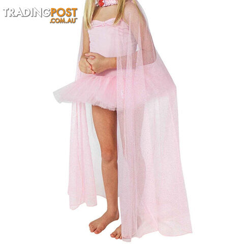 Fairy Girls - Costume Glittery Princess Bling Cape Light Pink - Fgf442lp - 9787302004424