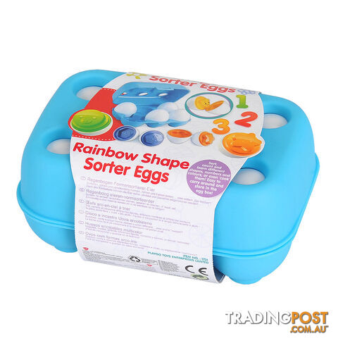 Playgo Toys Ent. Ltd. Rainbow Shape Sorter Eggs - Art66118 - 4892401017314