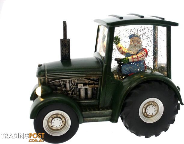 Cotton Candy - Xmas Led Santa Green Tractor - Ccxac308 - 9353468004655