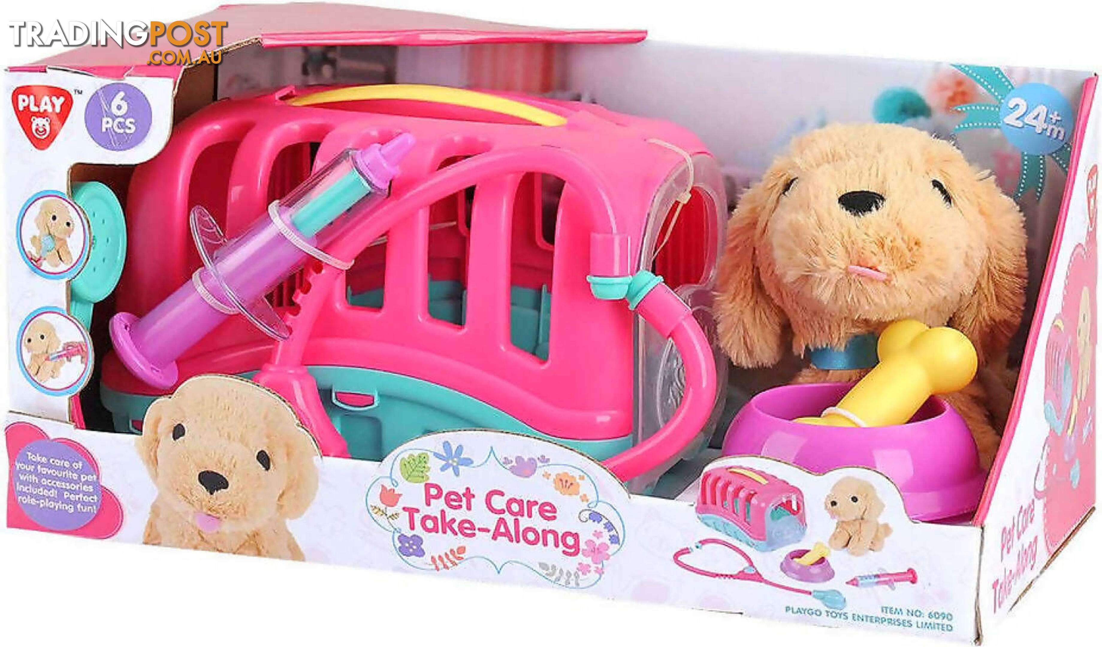 Playgo Toys Ent. Ltd. - Pet Care Take Along 6pc - Art65493 - 4892401060907