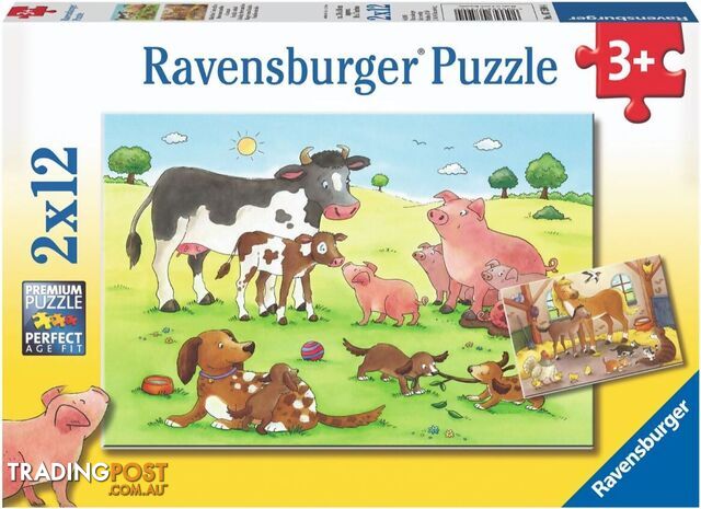 Ravensburger - Animals Children Jigsaw Puzzle 2 X 12pc - Mdrb07590 - 4005556075904
