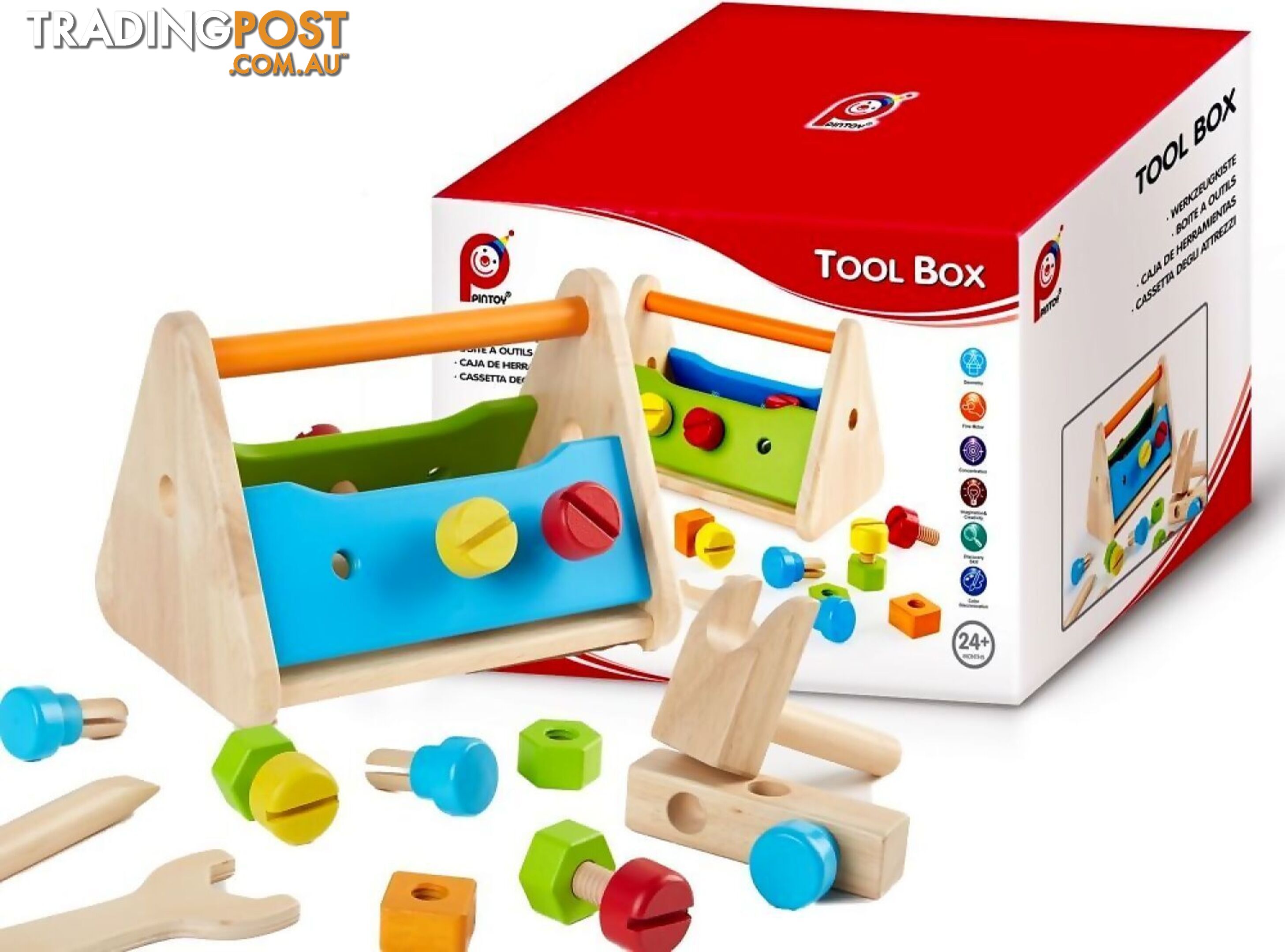 Tool Box - Pintoy Wooden Toys - Jdpin028333 - 6943478028333
