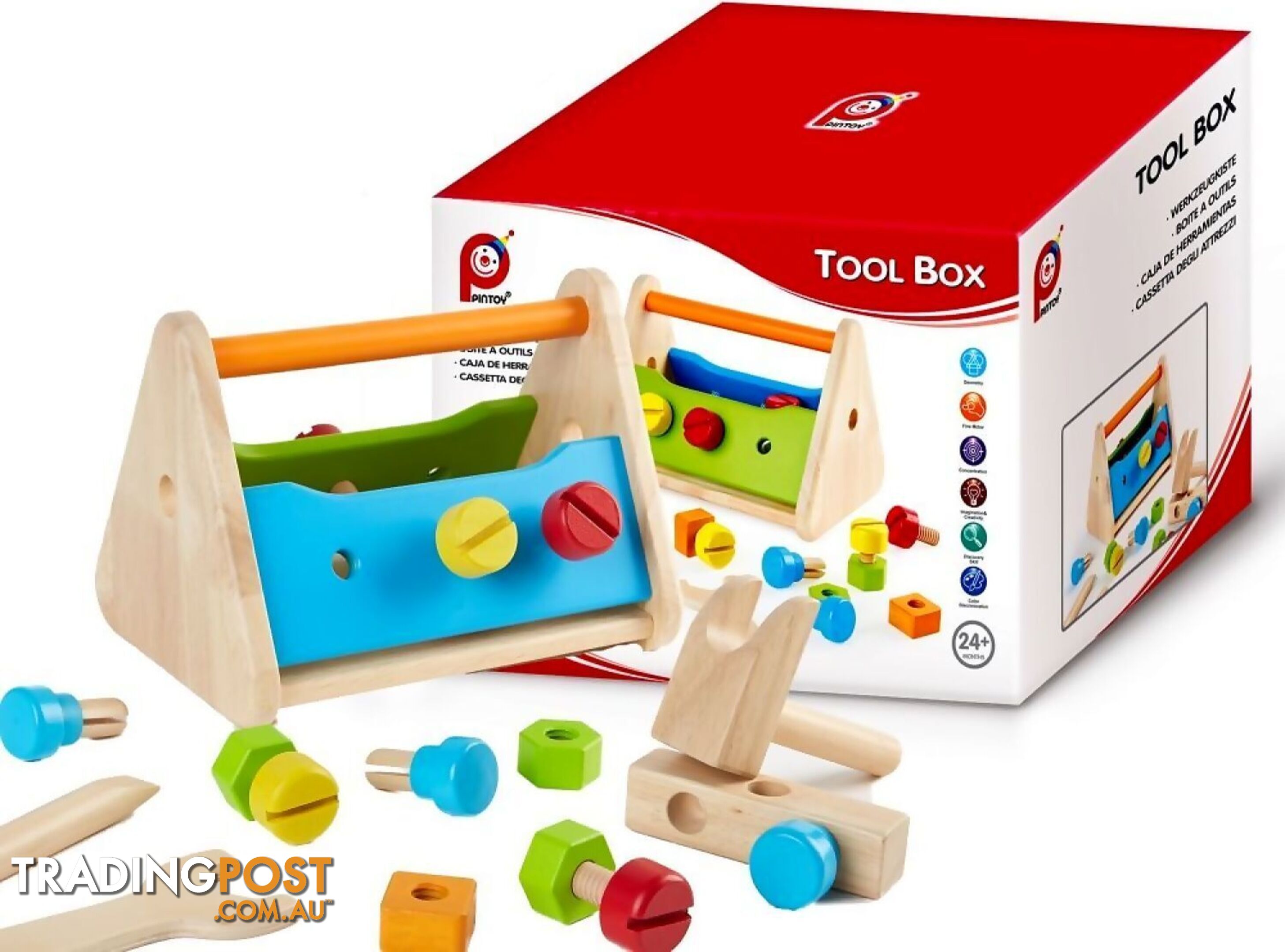 Tool Box - Pintoy Wooden Toys - Jdpin028333 - 6943478028333