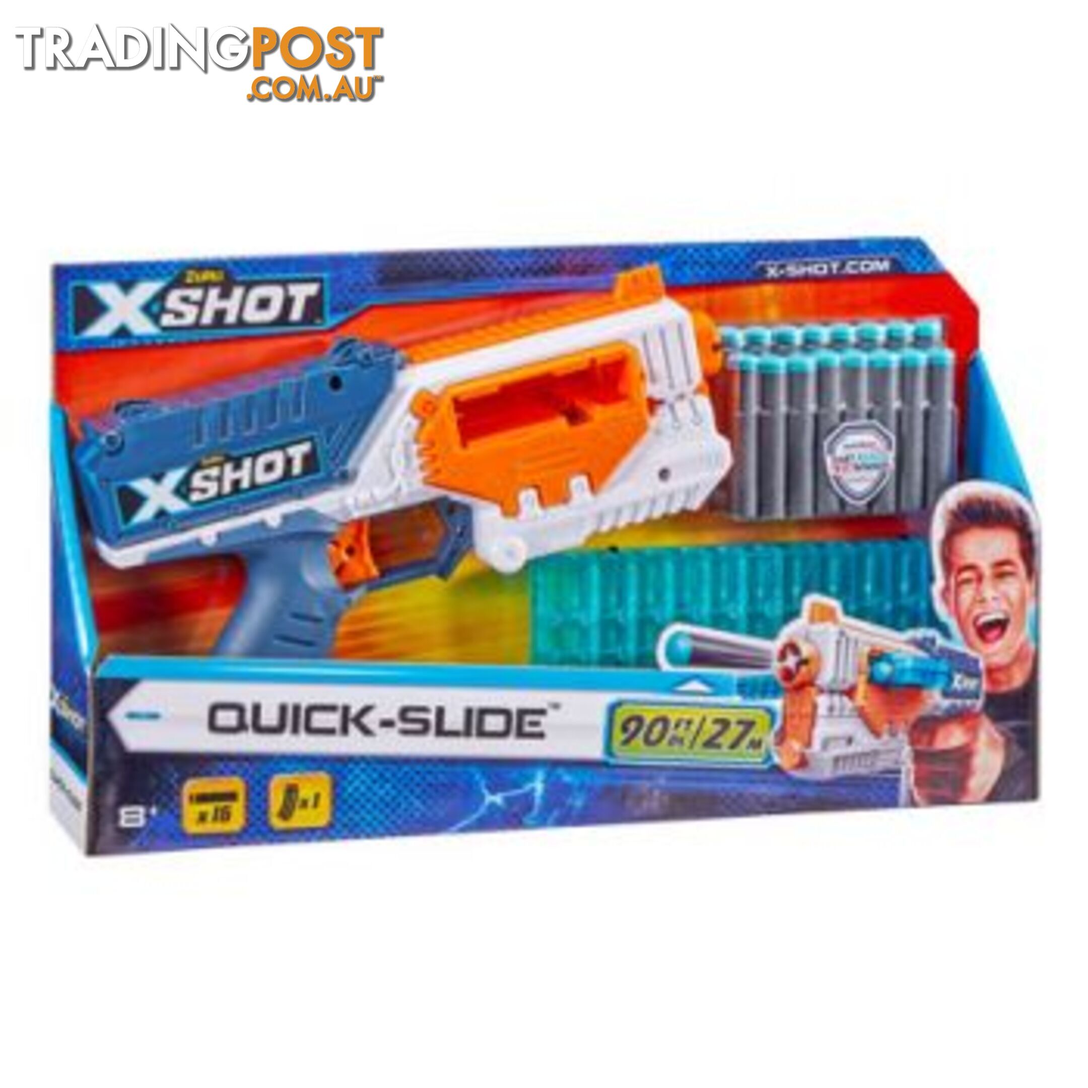 Zuru - Xshot Excel Quick Slide Blaster Inc 16 Darts - Azazt36401 - 193052040152