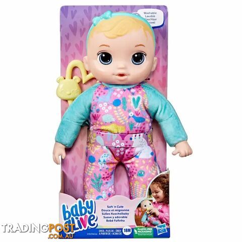 Baby Alive - Soft n Cute Blonde Doll - Hbf77915xoo - 5010994195489