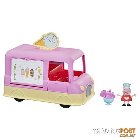 Peppa Pig - Peppas Adventures Peppas Ice Cream Truck Vehicle Preschool Toy Speech And Sounds Ages 3 And Up  Hasbro F2186 - 5010993852765