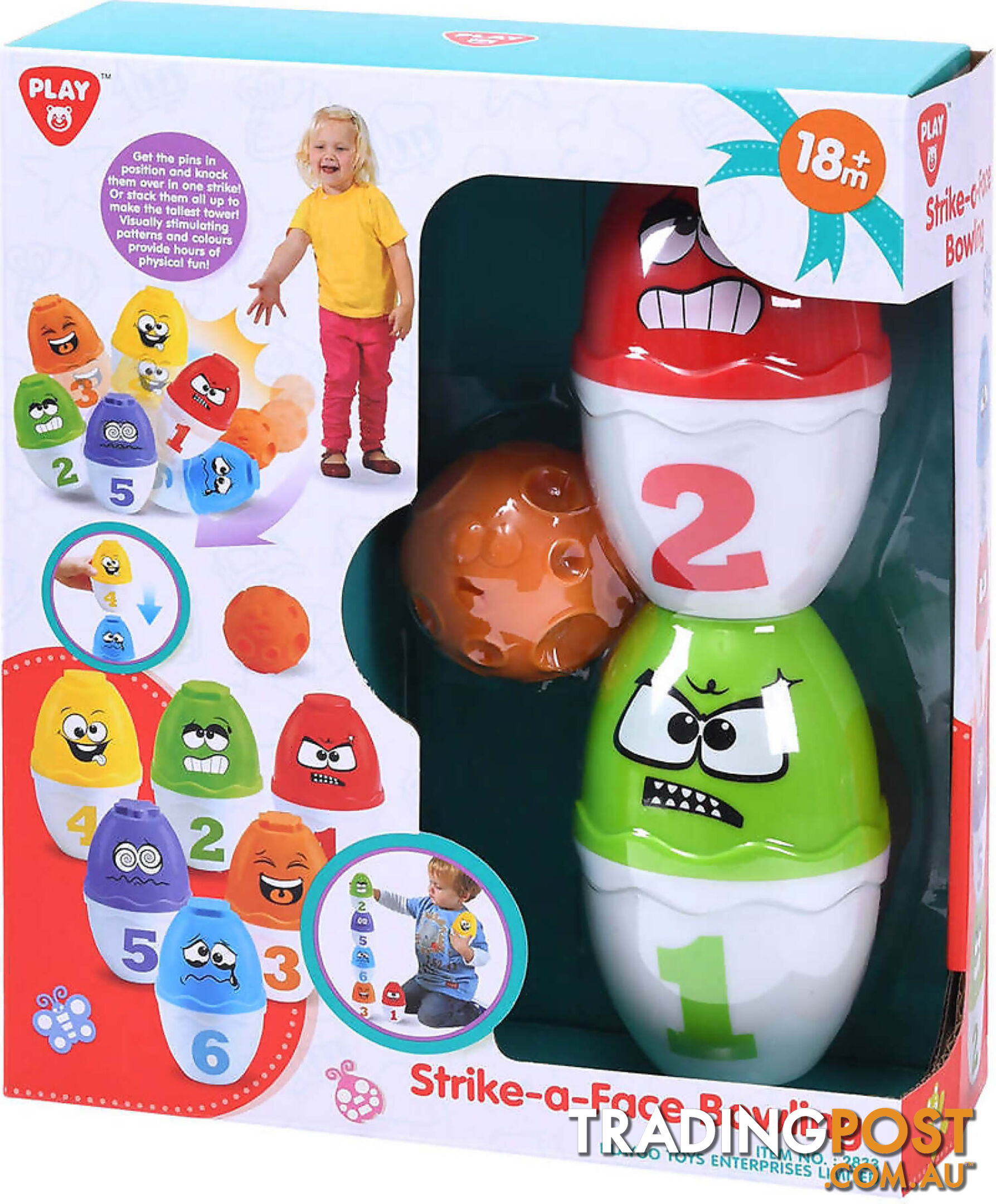 Playgo Toys Ent. Ltd. - Strike-a-face Bowling - Art66128 - 4892401028334