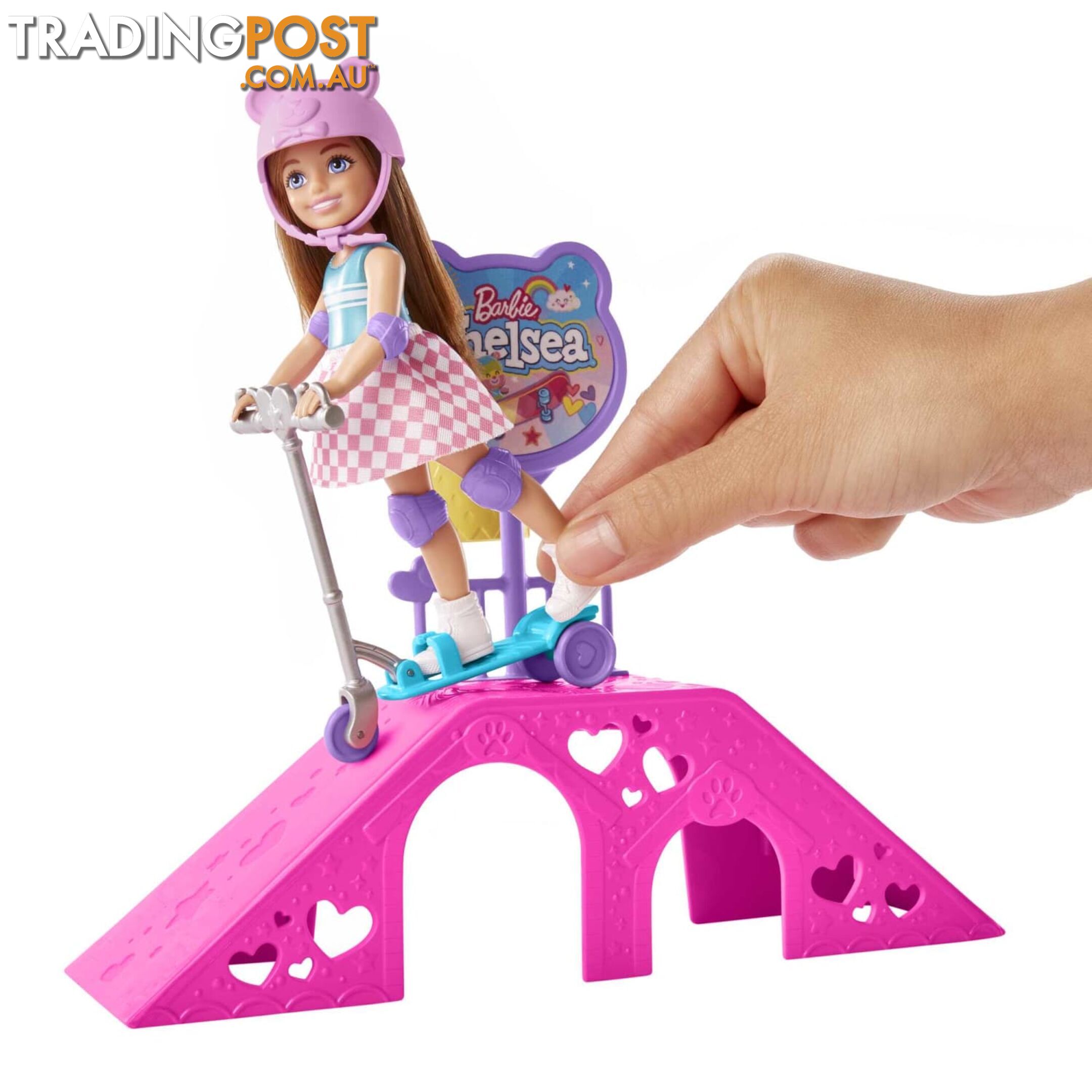 Barbie Chelsea Doll And Accessories Skatepark Playset With 2 Puppies And 15+ Pieces - Mahjy35 - 194735098279