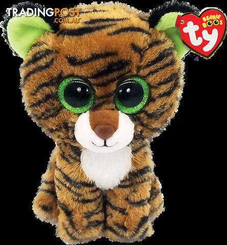 Ty - Beanie Boos - Tiggy Brown Striped Tiger Small 15cm - Bg36387 - 008421363872