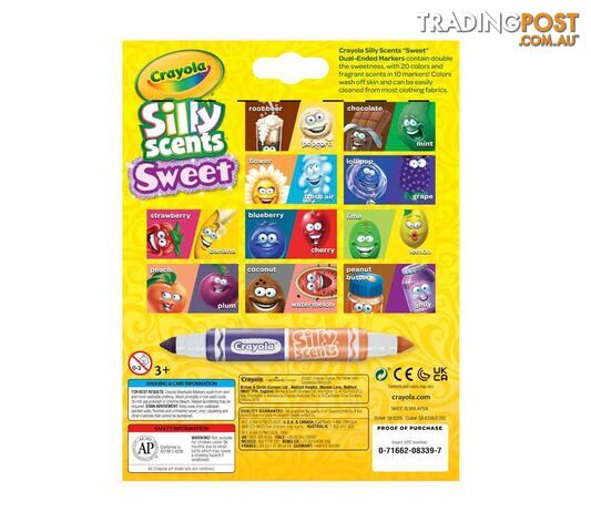 Crayola - Silly Scents Sweet Dual-ended Markers 10 Count - Bs588339 - 71662083397