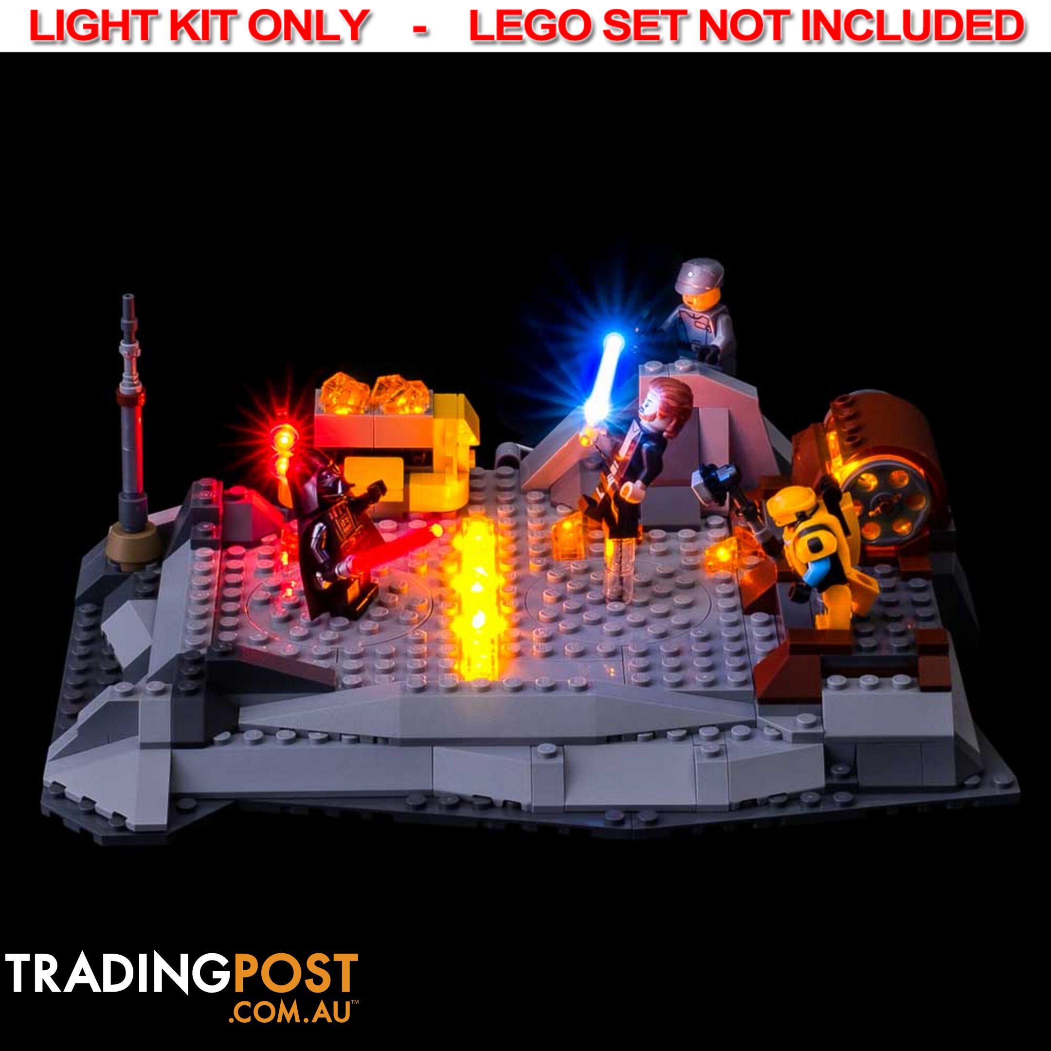 LIGHT KIT for LEGO Obi-Wan Kenobi vs. Darth Vader 75334 - Light My Bricks - 754523893495