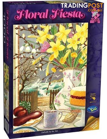 Holdson - Floral Fiesta - Daffodils By The Sea - Jigsaw Puzzle 1000 Pieces - Jdhol775552 - 9414131775552