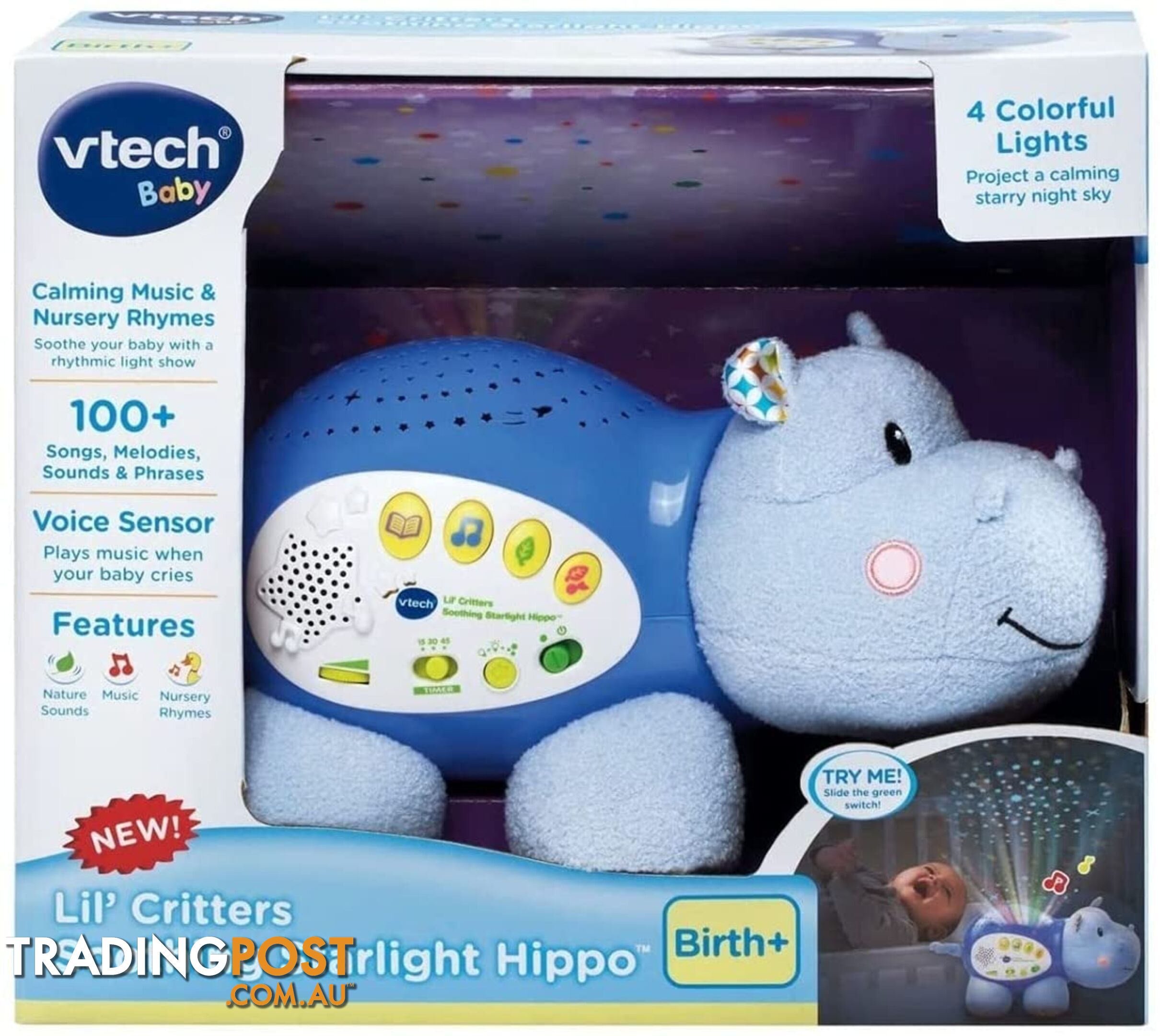 Vtech - Baby Starlight Sounds Hippo Vtech Tn80180963004 - 3417761809631