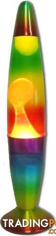 Landmark - Rainbow Liquid Lamp Rocket Shape 42cm - Aslanlt206 - 9320383575171