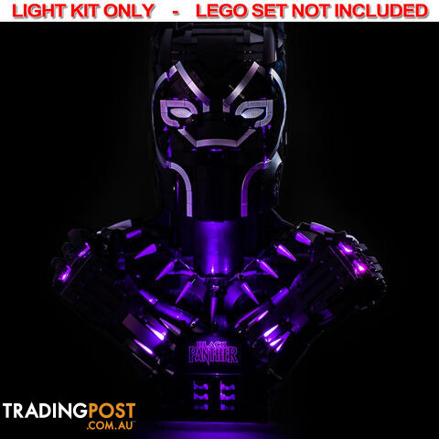 LIGHT KIT for LEGO Marvel Black Panther Bust 76215 - Light My Bricks - 754523893600
