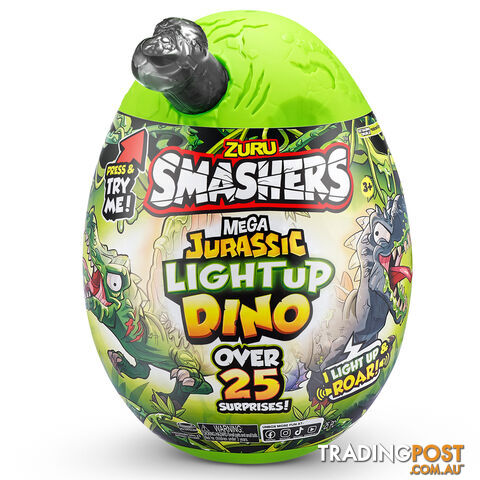 Zuru - Smashers Mega Jurassic Light Up Egg Surprise - Assorted Styles (chosen At Random) - Azazt74108 - 193052051370