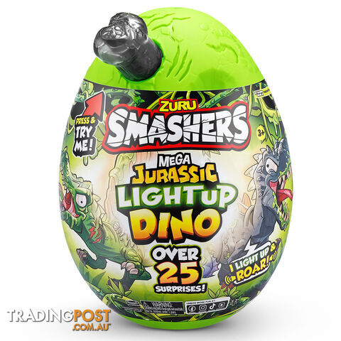 Zuru - Smashers Mega Jurassic Light Up Egg Surprise - Assorted Styles (chosen At Random) - Azazt74108 - 193052051370