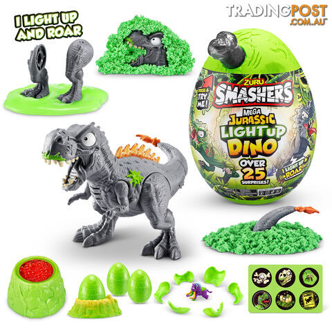 Zuru - Smashers Mega Jurassic Light Up Egg Surprise - Assorted Styles (chosen At Random) - Azazt74108 - 193052051370