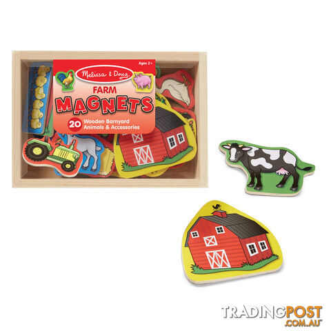 Melissa & Doug - Wooden Farm Magnets - Mdmnd9279 - 000772092791