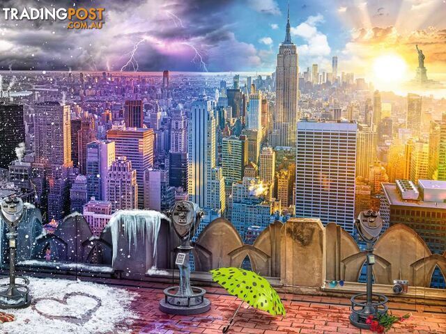 Ravensburger - Seasons Of New York Day And Night Skyline Jigsaw Puzzle 1500 Pieces Rb16008 - 4005556160082