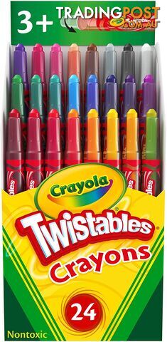 Crayola 24 Mini Twistables Crayons 24 Bright And Classic Colours Twist For Fun Great For Little Hands Crayola  Bs529724 - 71662097240