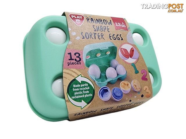 Playgo Toys Ent. Ltd - Rainbow Shape Sorter Eggs - Art16790 - 4892401048004