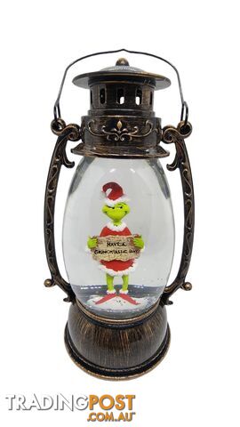 Cotton Candy - Xmas Dr. Seuss Grinch â€˜ Have A Grinchtastic Day â€™ Brass Lantern - Cczxgr53up - 9353468016849