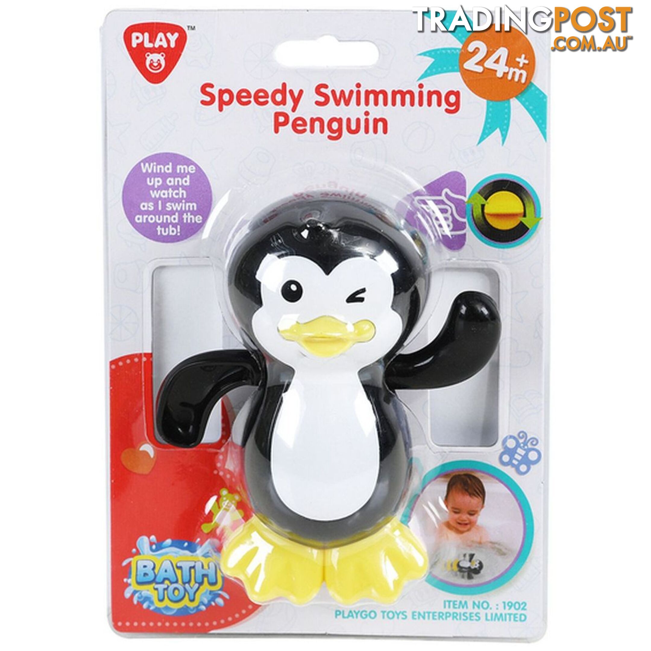 Speedy Swimming Penguin Bath Toy  Playgo Toys Ent. Ltd Art62814 - 4892401019028