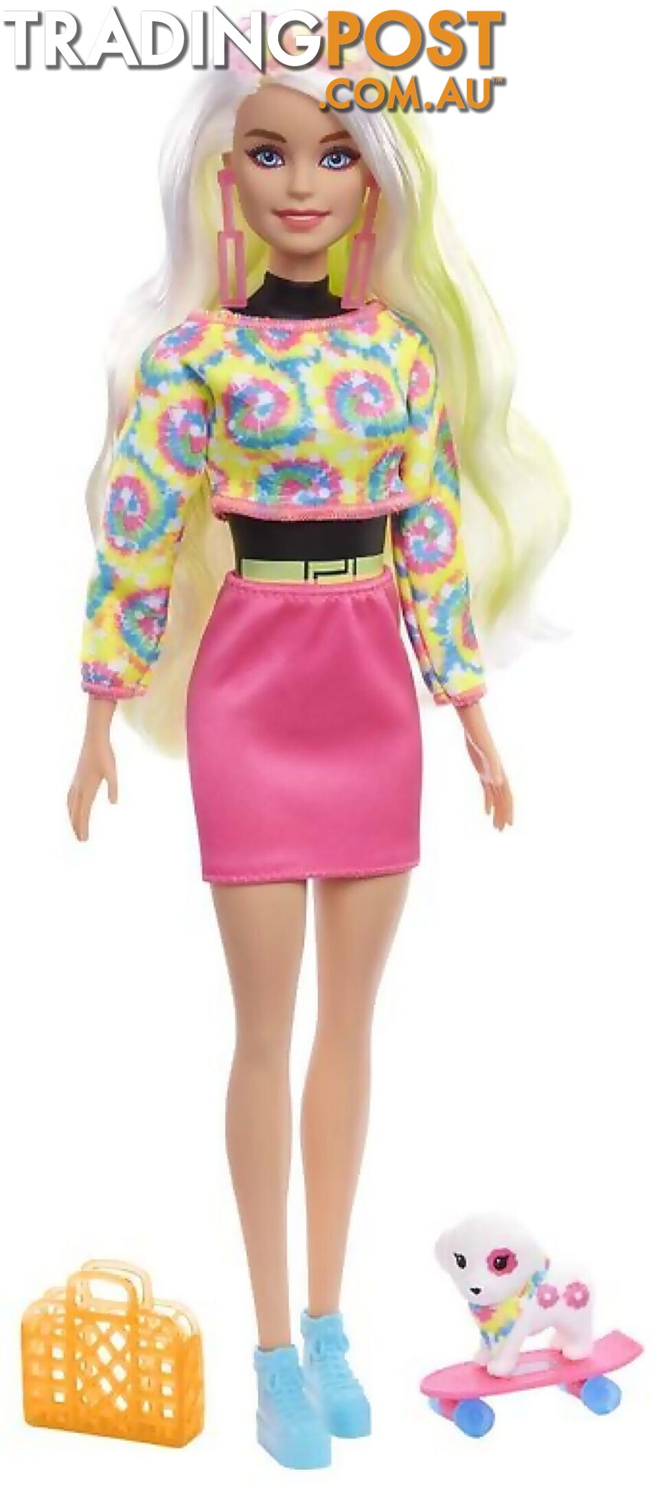 Barbie - Barbie Colour Reveal Totally Neon Fashions Tie Dye Pink - Mattel - Mahcd26 - 194735007530