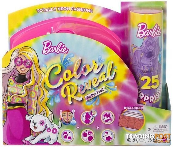 Barbie - Barbie Colour Reveal Totally Neon Fashions Tie Dye Pink - Mattel - Mahcd26 - 194735007530