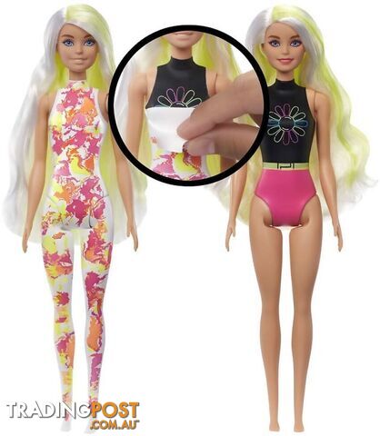 Barbie - Barbie Colour Reveal Totally Neon Fashions Tie Dye Pink - Mattel - Mahcd26 - 194735007530