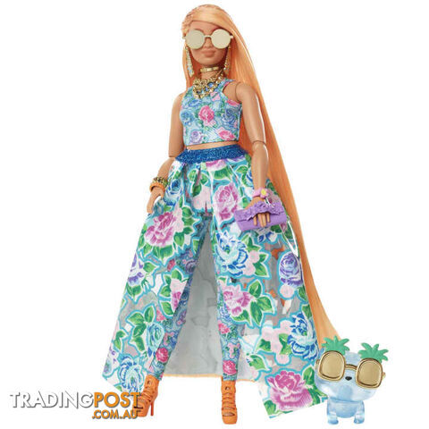 Barbie Extra Fancy Doll - Floral 2 Piece Gown - Mahhn14 - 194735072552