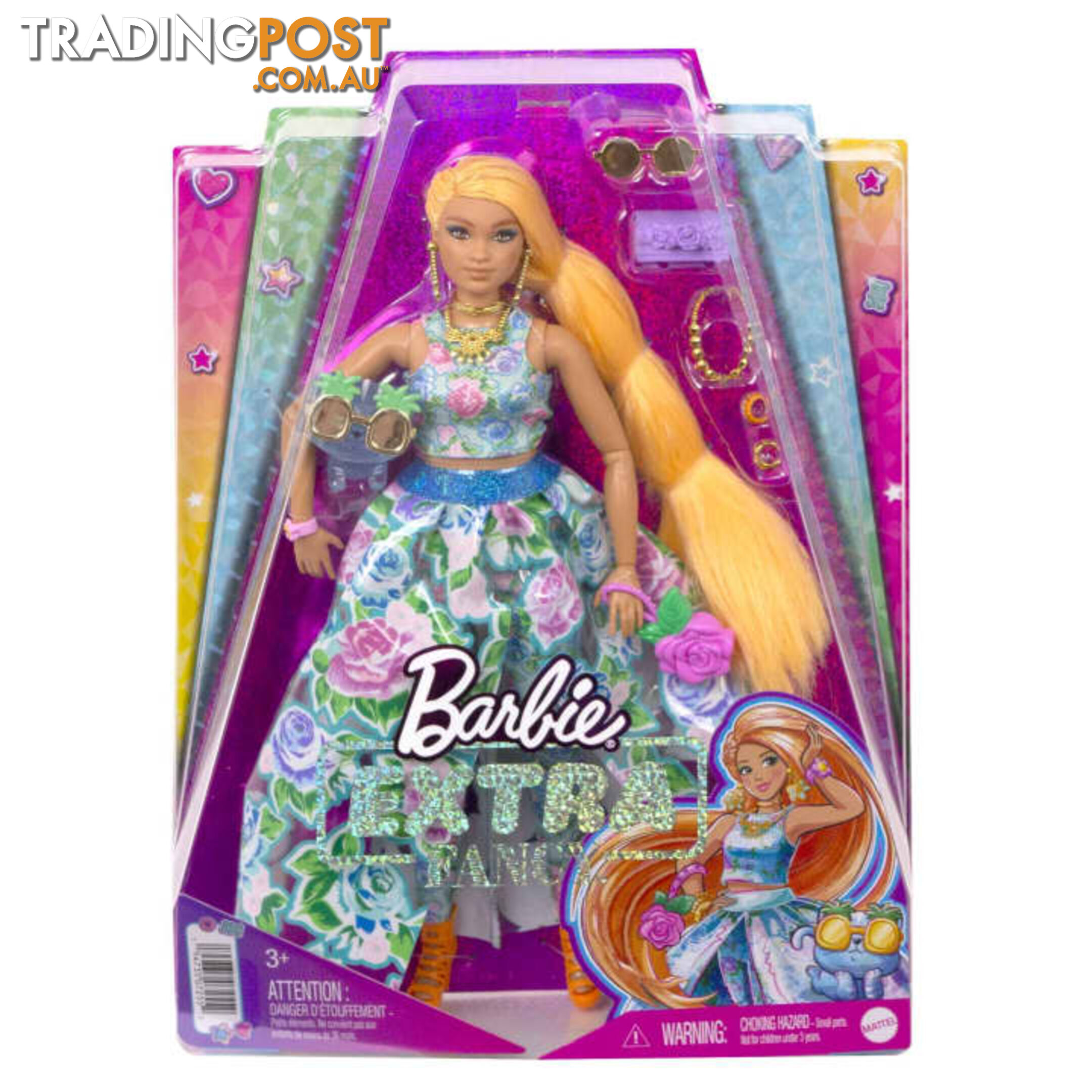 Barbie Extra Fancy Doll - Floral 2 Piece Gown - Mahhn14 - 194735072552