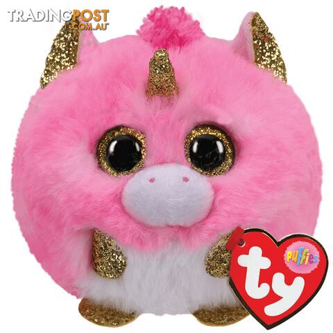 Ty Beanie Boos - Puffies - Fantasia - Pink Unicorn 10cm - Bg42508 - 008421425082