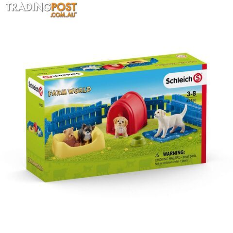 Schleich - Puppy Pen Sc42480 - 4055744029868